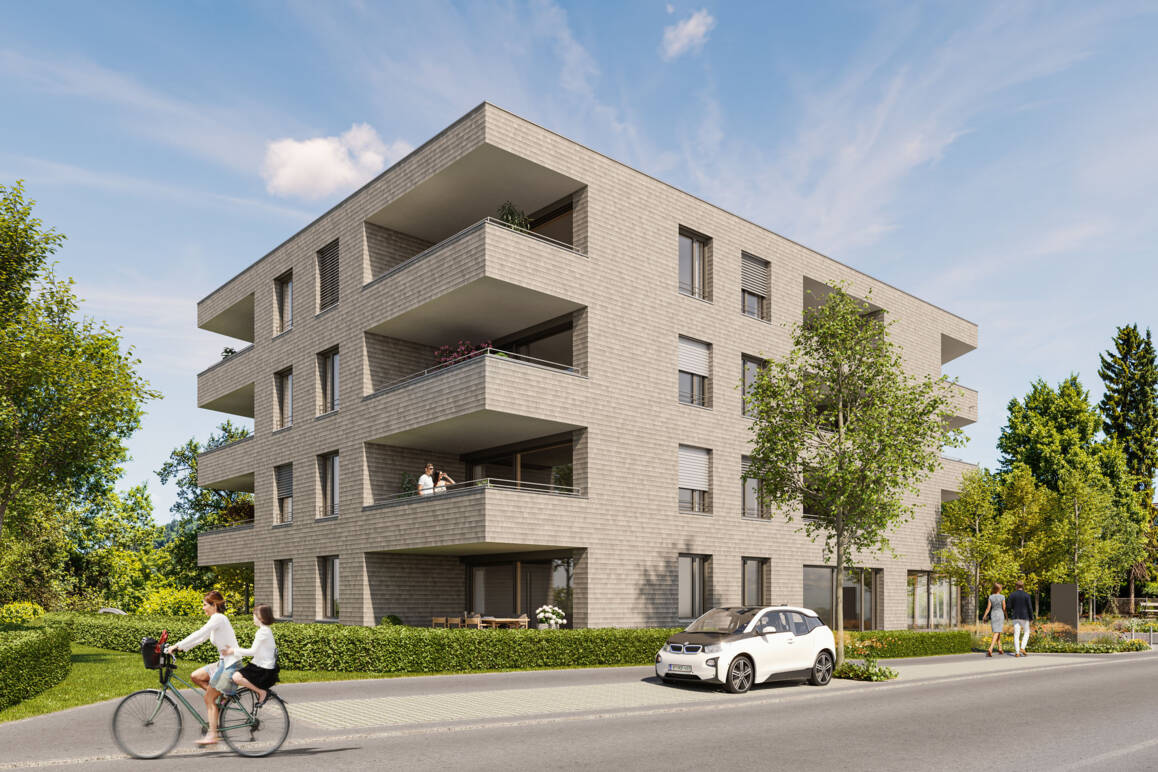 Wohnanlage Sebastianstraße, Feldkirch - Südwest-Ansicht Wohnanlage Sebastianstraße, Feldkirch - Südwest-Ansicht