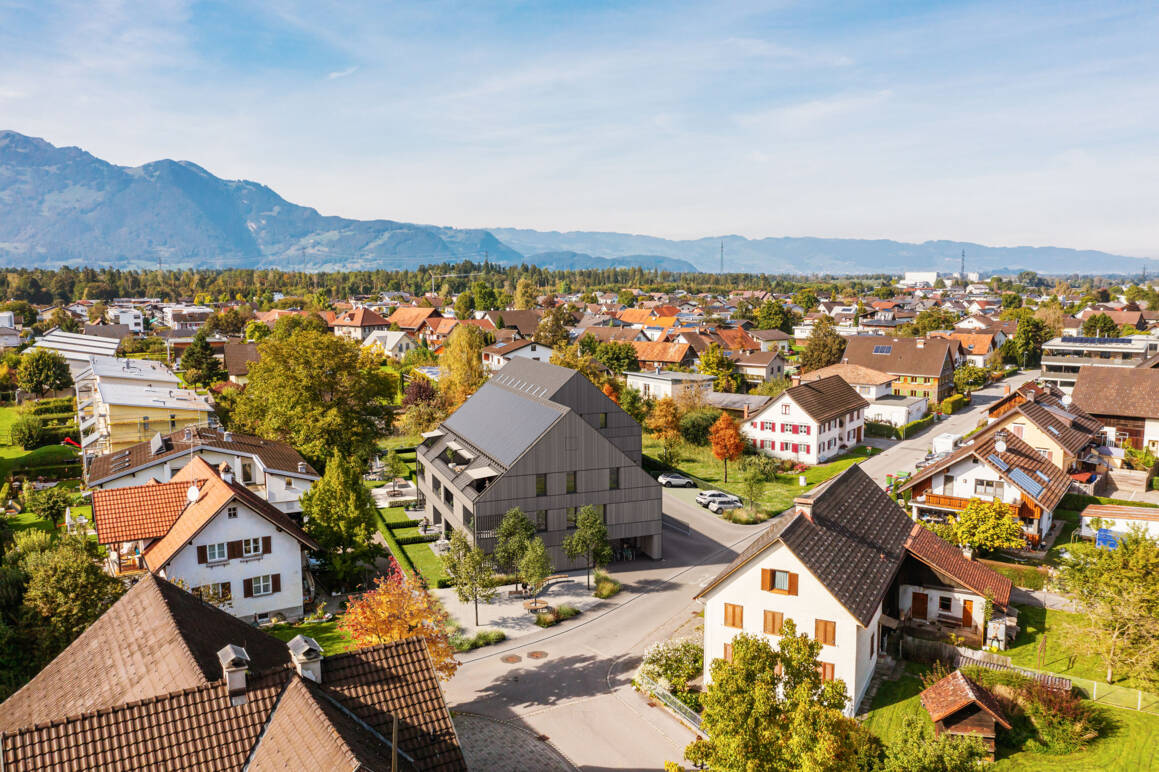 Wohnanlage-Ringstraße-Feldkirch-Luftbild-Südost-Ansicht