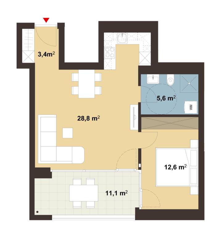 Wohnanlage Ringstraße, Feldkirch - Grundriss Whg A05