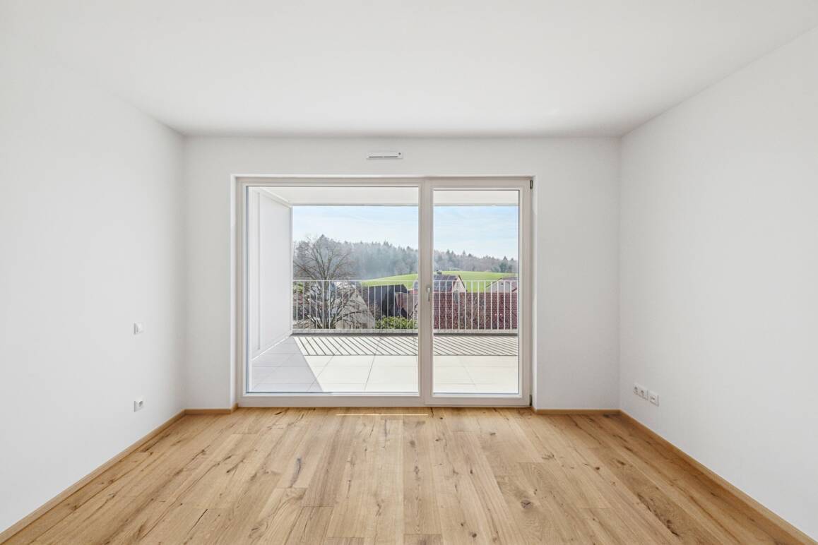 Schlafzimmer mit Ausblick