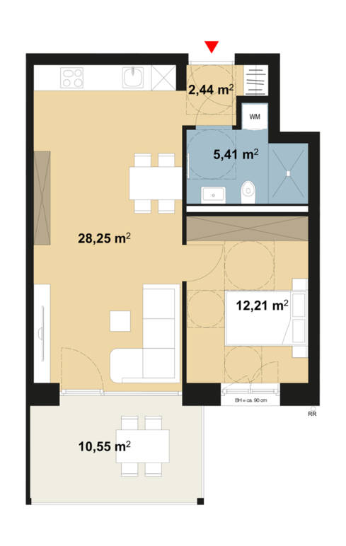 Haus B - Wohnung 16-Obergeschoss 01