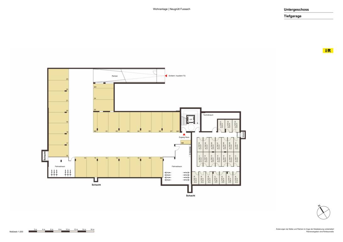 Tiefgaragenplan Neugrütt Fußach Tiefgaragenplan Neugrütt Fußach
