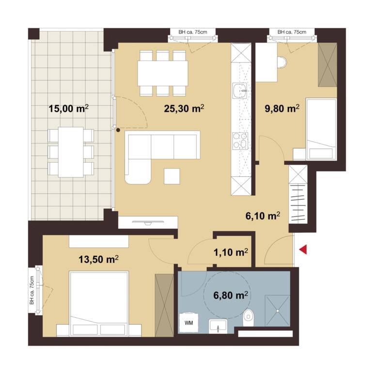 Am Römerstein in Höchst Grundriss Whg C06 i+R Wohnbau GmbH Am Römerstein in Höchst Grundriss Whg C06 i+R Wohnbau GmbH