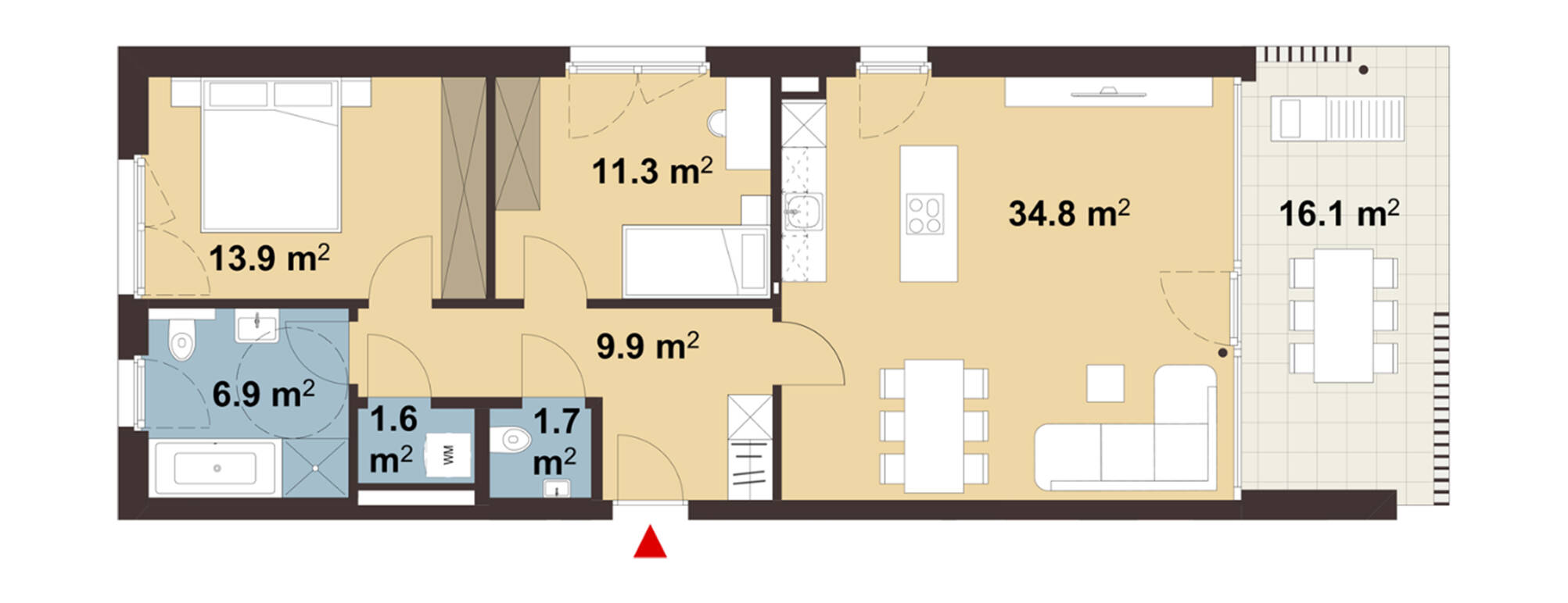 Am Emsbach II in Hohenems Grundriss Whg D01 Am Emsbach II in Hohenems Grundriss Whg D01