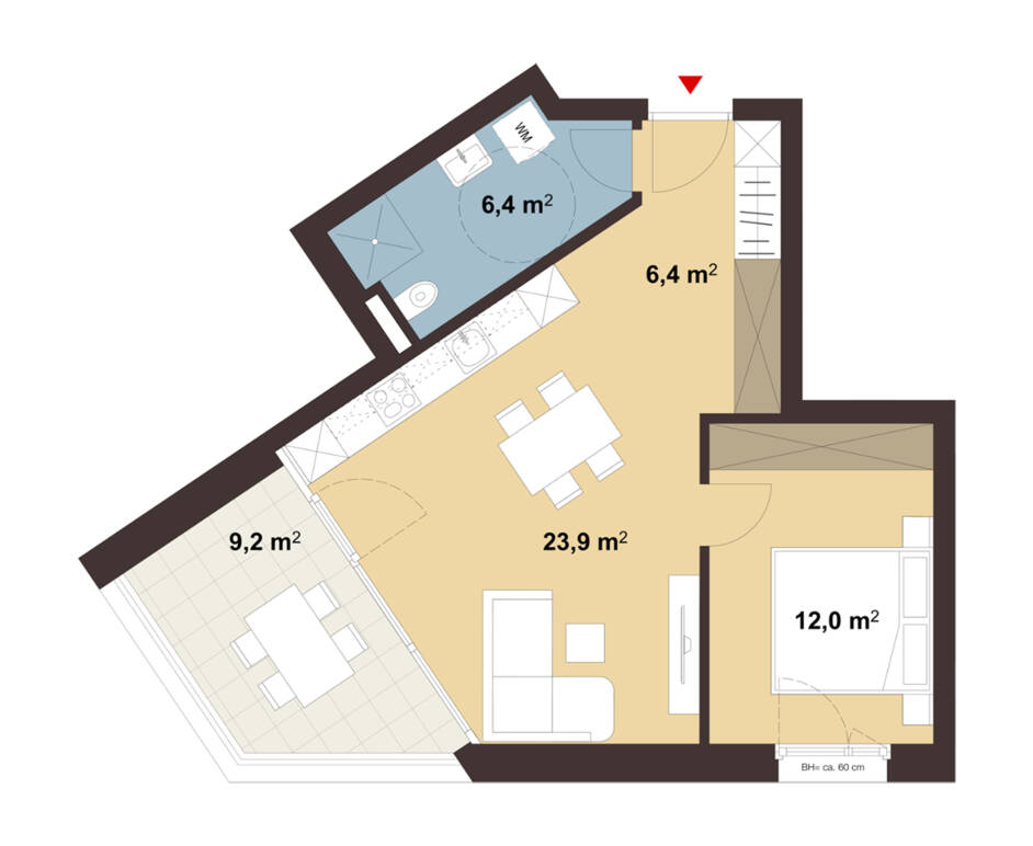 Grundriss Whg 13 Sebastianstraße in Feldkirch Grundriss Whg 13 Sebastianstraße in Feldkirch