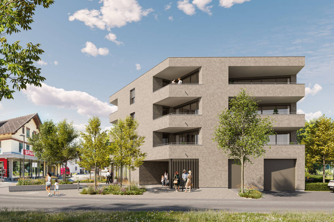 Wohnanlage Sebastianstraße, Feldkirch - Ost-Ansicht Wohnanlage Sebastianstraße, Feldkirch - Ost-Ansicht