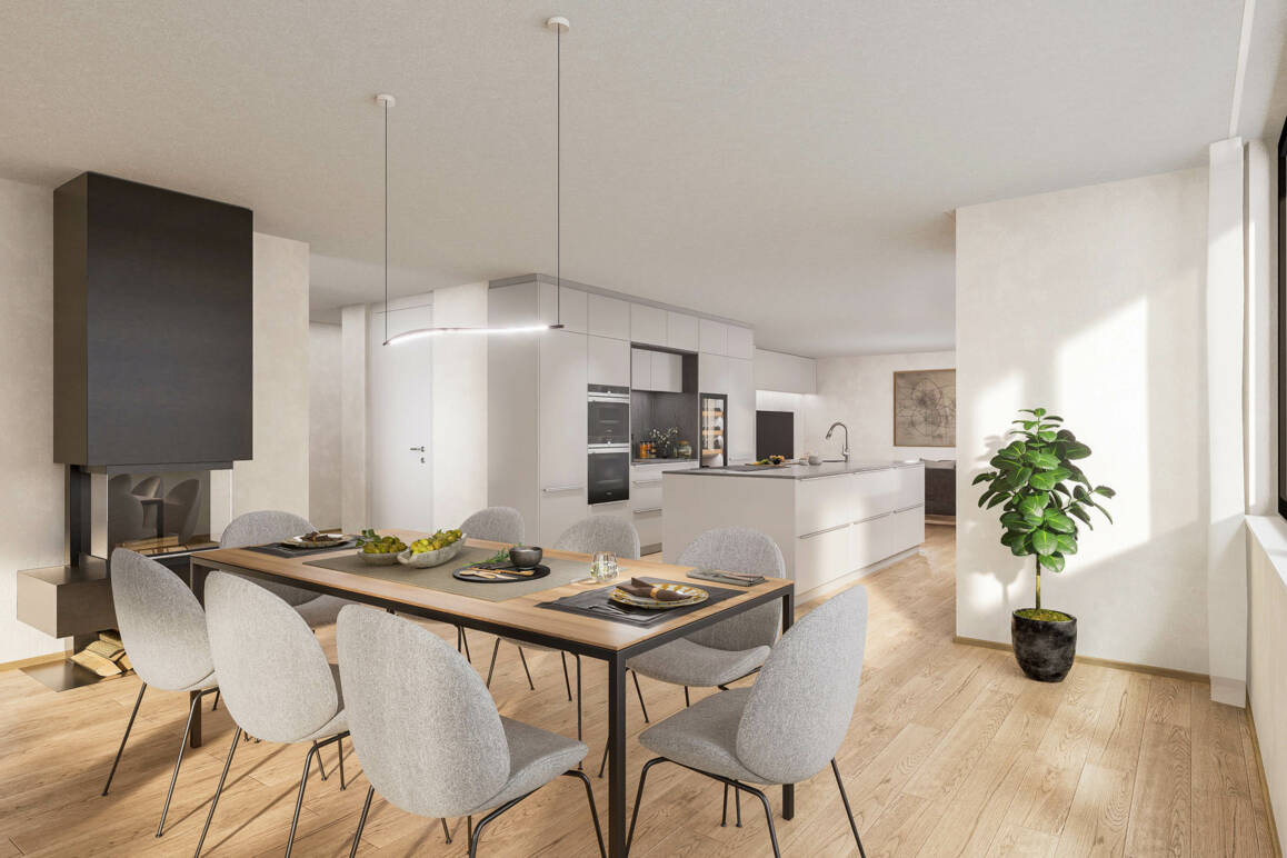 Wohnanlage Pappelweg, Lochau - Wohn-Essbereich Wohnanlage Pappelweg, Lochau - Wohn-Essbereich