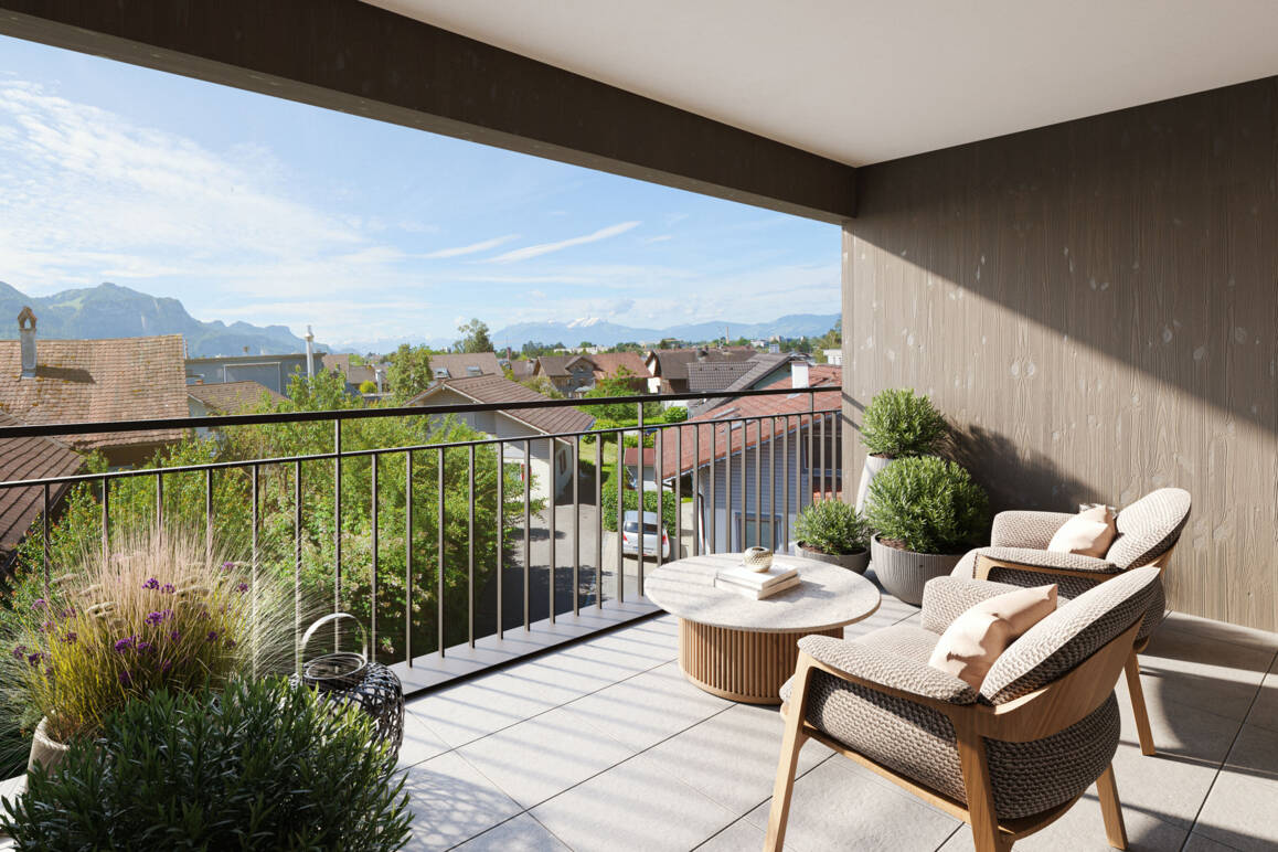 Haselstauderstraße II in Dornbirn Aussicht Top C09 i+R Wohnbau GmbH