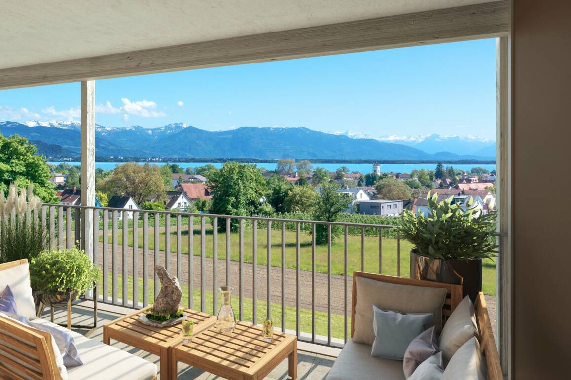 Hammerweg Lindau Ausblick OG 3 | i+R Wohnbau Lindau 