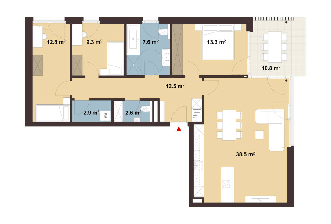 Am Emsbach II in Hohenems Grundriss Whg C02 Am Emsbach II in Hohenems Grundriss Whg C02