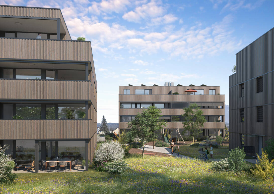 Familienfreundlicher Spielplatz im Innenhof
