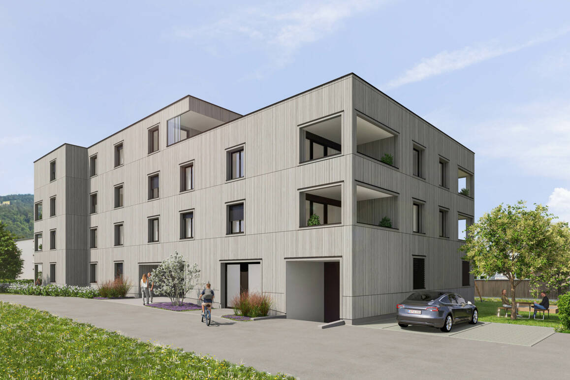 Wohnanlage Pappelweg, Lochau - Nordwest-Ansicht