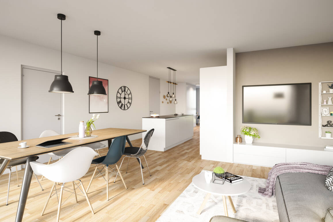 i+R wohnen pur Ansicht Wohn- und Essbereich i+R wohnen pur Ansicht Wohn- und Essbereich