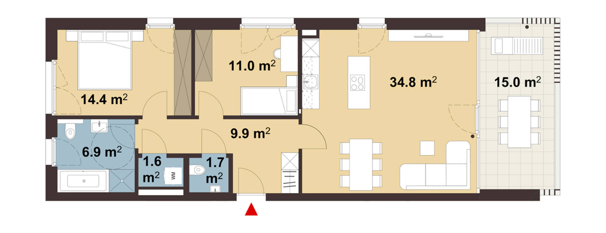 Am Emsbach II in Hohenems Grundriss Whg D03 Am Emsbach II in Hohenems Grundriss Whg D03