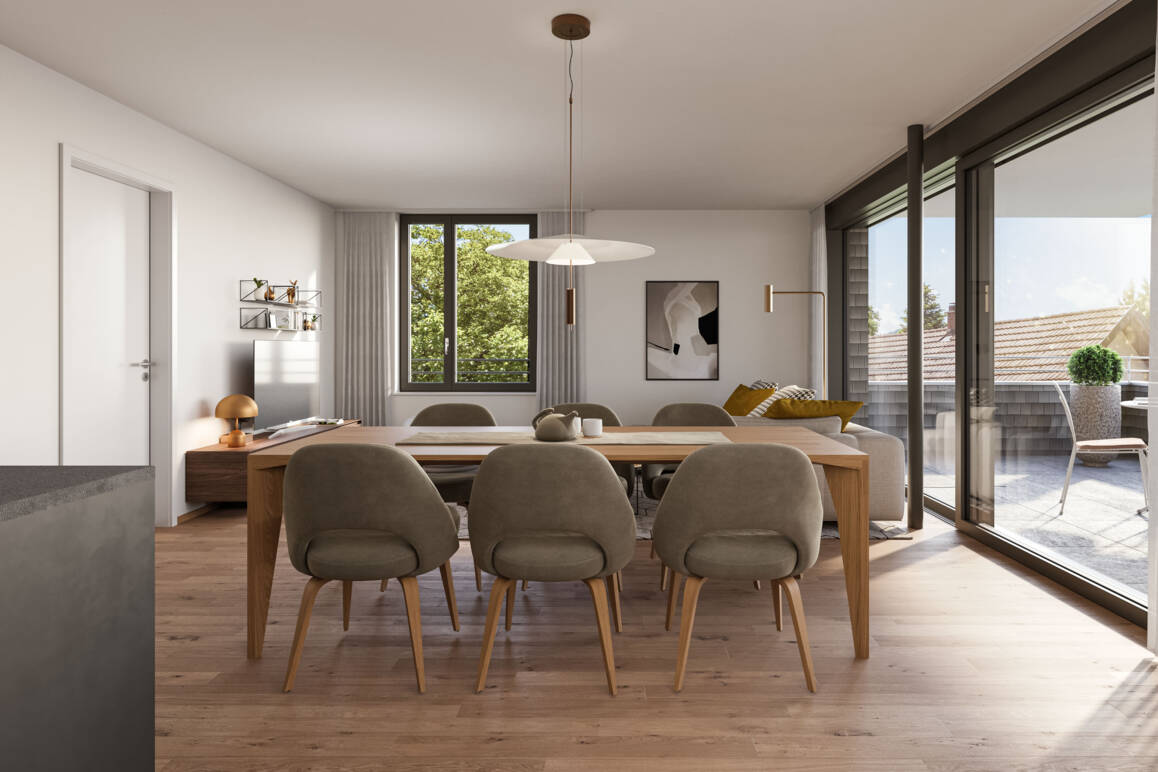 Wohnanlage Sebastianstraße, Feldkirch - Wohn- und Esszimmer Top 11