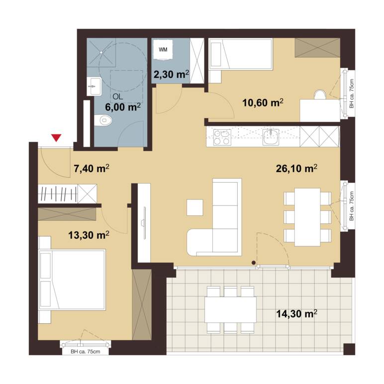 Am Römerstein in Höchst Grundriss Whg C08 i+R Wohnbau GmbH Am Römerstein in Höchst Grundriss Whg C08 i+R Wohnbau GmbH
