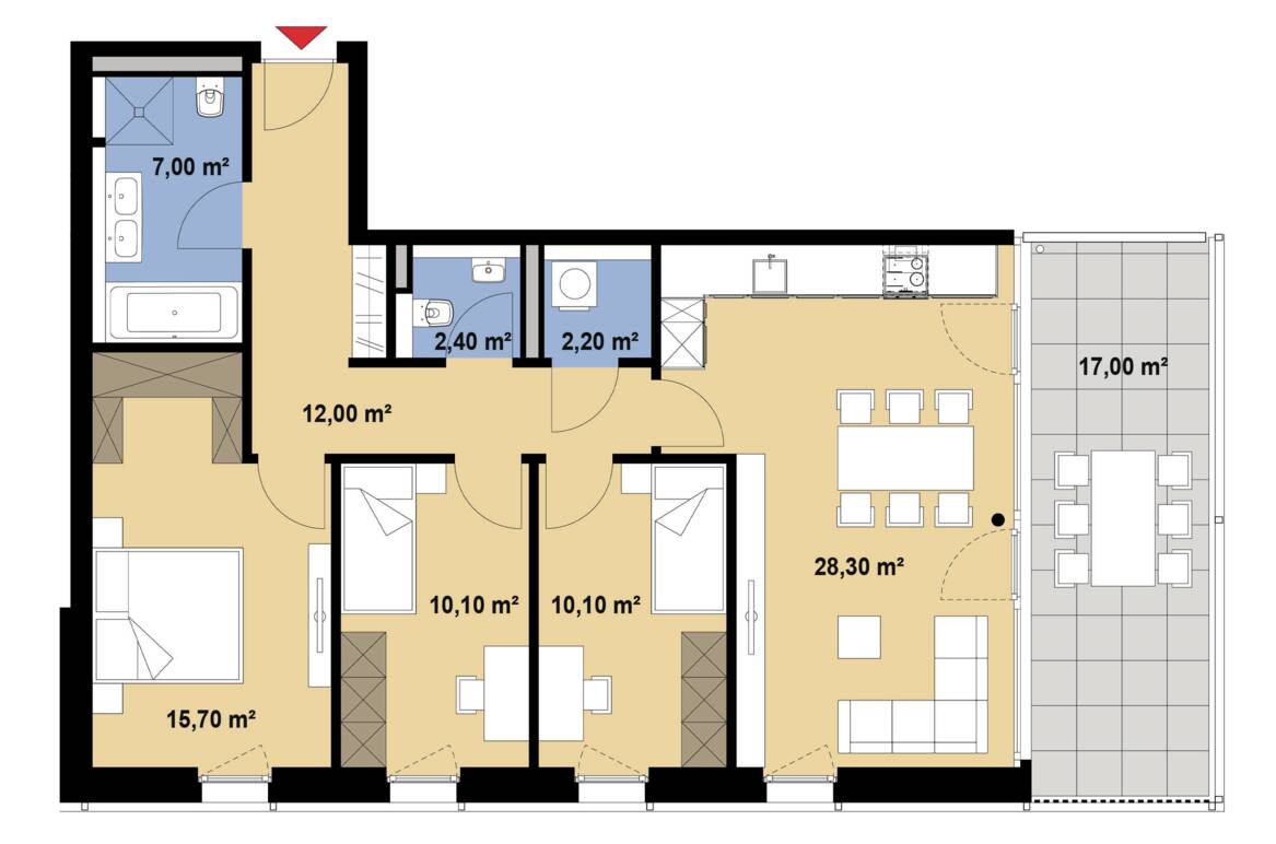 Grundriss Hammerweg Whg 12