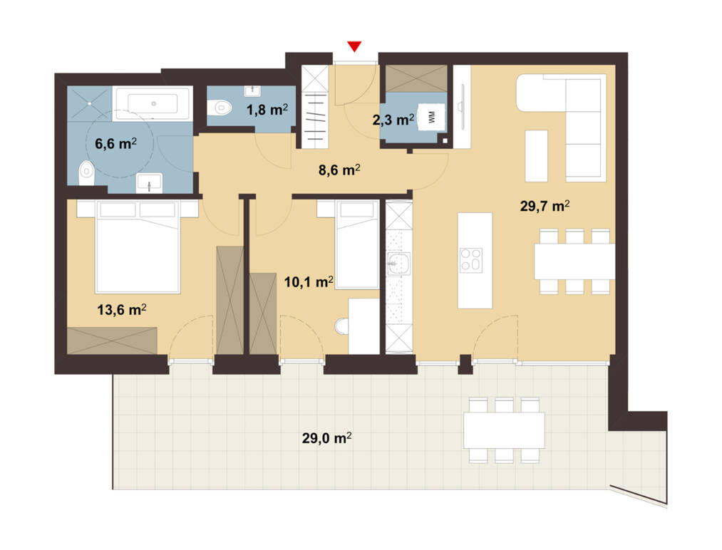 Grundriss Whg 04 Roseggerstraße in Hohenems Grundriss Whg 04 Roseggerstraße in Hohenems