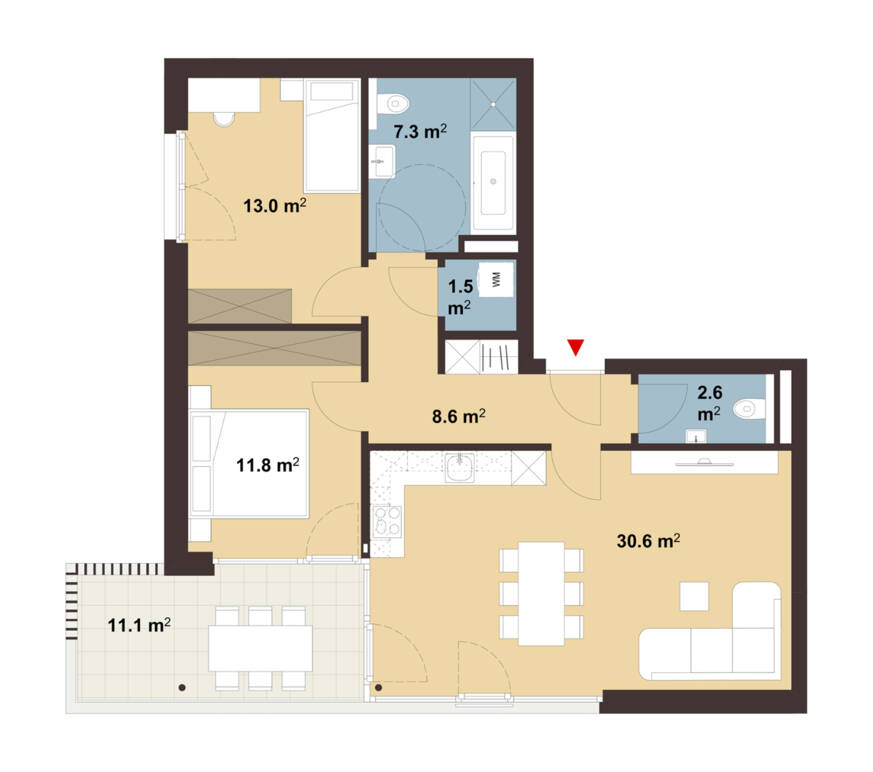 Am Emsbach II in Hohenems Grundriss Whg B05 Am Emsbach II in Hohenems Grundriss Whg B05