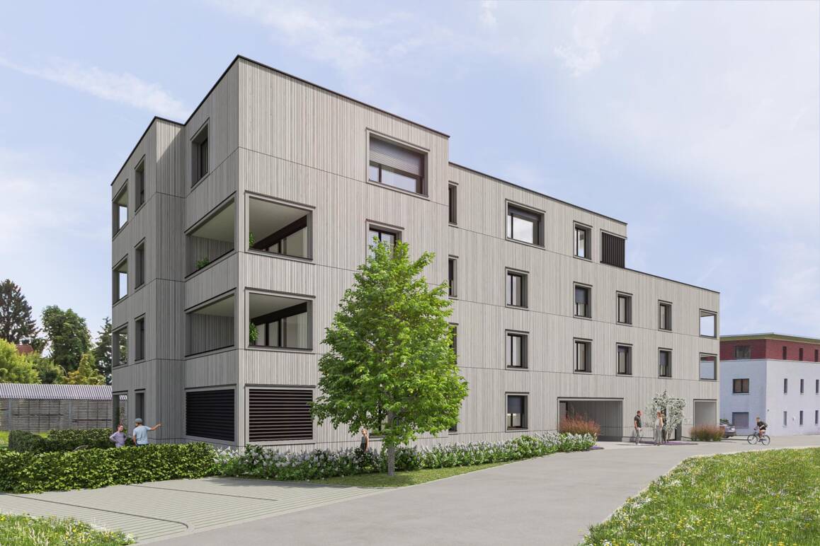 Wohnanlage Pappelweg, Lochau - Nordost-Ansicht