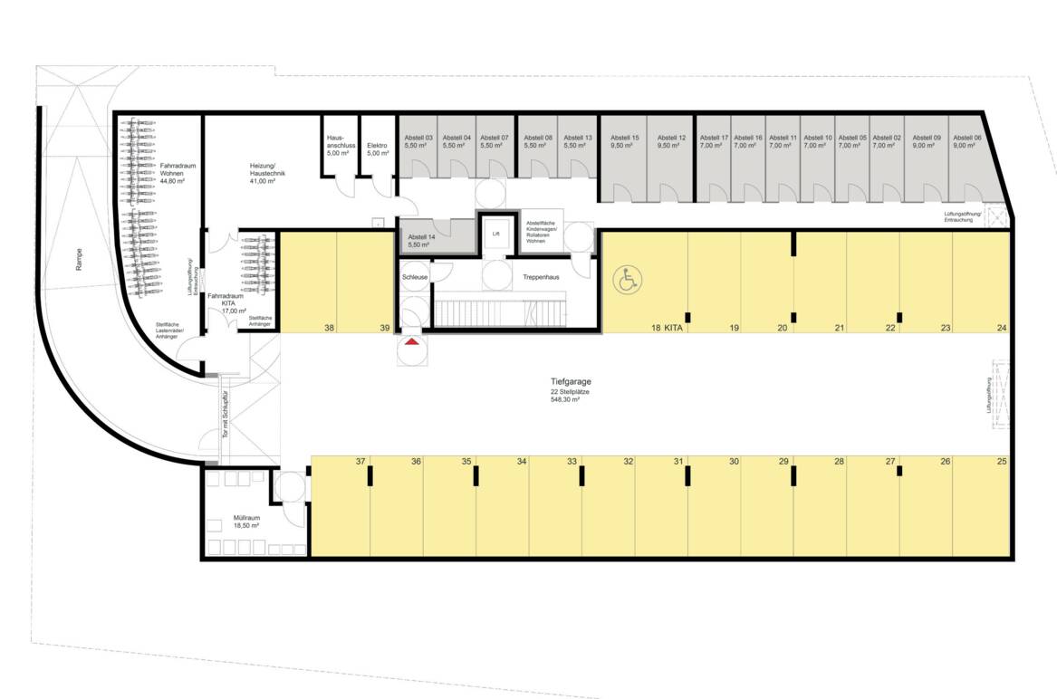 Hammerweg in Lindau Tiefgaragenplan