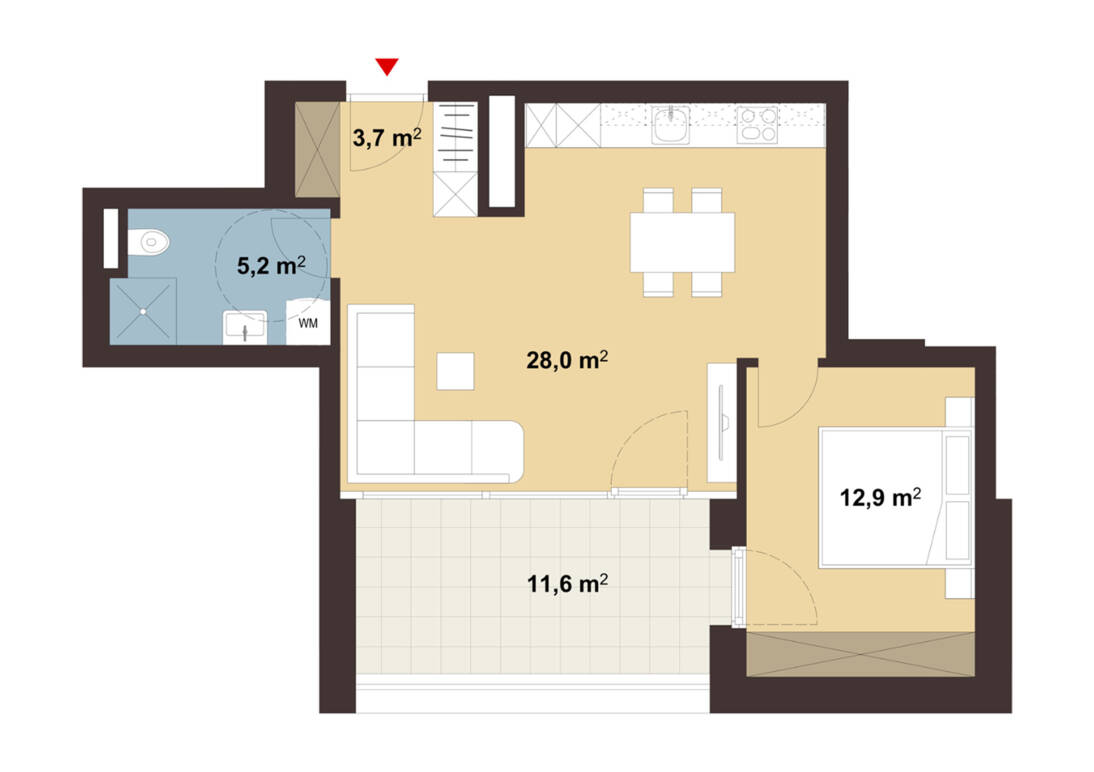 Grundriss Whg 06 Sebastianstraße in Feldkirch Grundriss Whg 06 Sebastianstraße in Feldkirch