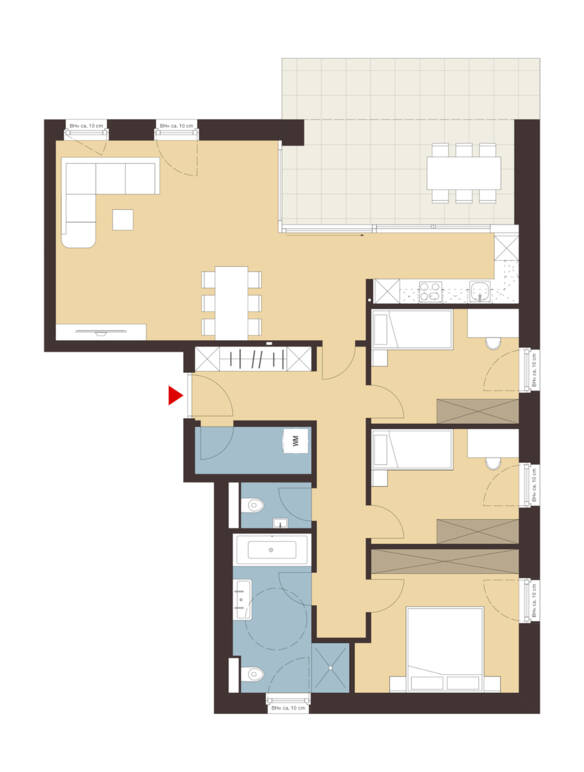 In der Schaufel, Rankweil-Grundriss Whg B01