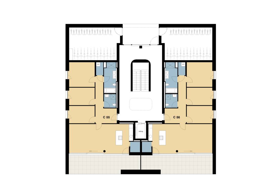 Vierlinden-Quartier Haus C Geschossplan E0